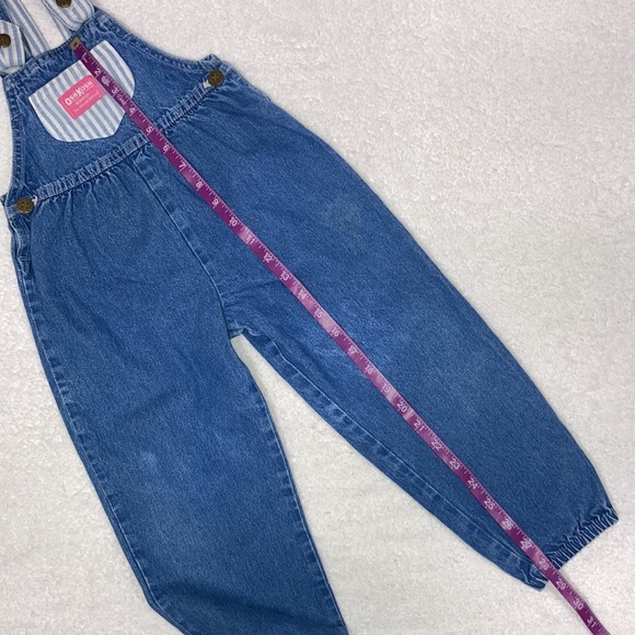 Vintage Oshkosh bow back striped accent overalls size 4 - Picture 8 of 8